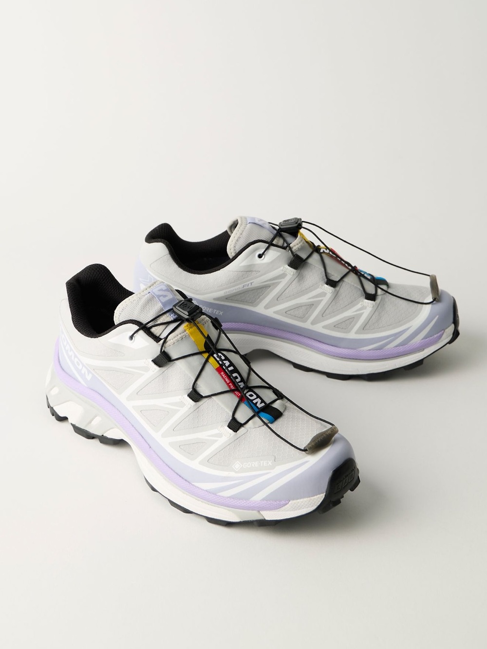 New Salomon Women’s White & Lilac Trail Running Sneakers